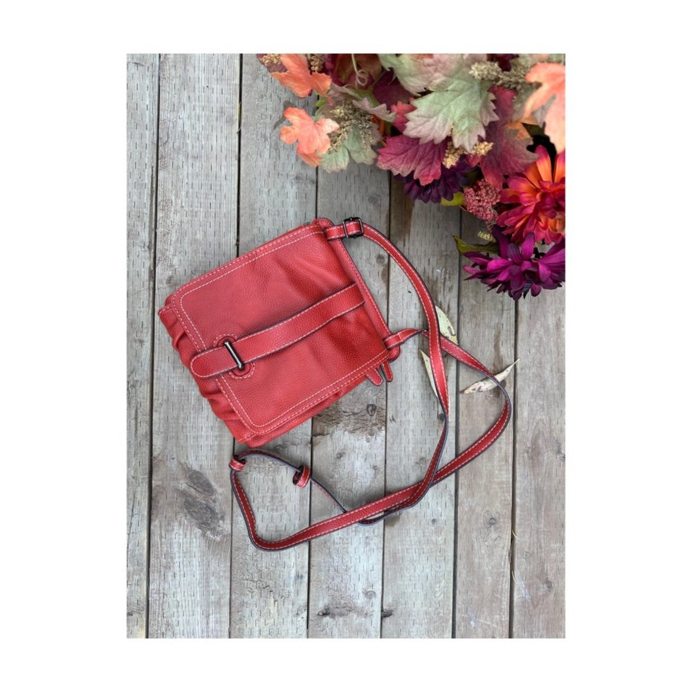 Faux Leather Satchel Shoulder Bag Crossbody Burnt Orange